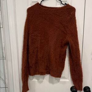 Free Press Fuzzy Brownish/Orangish Women's Sweater